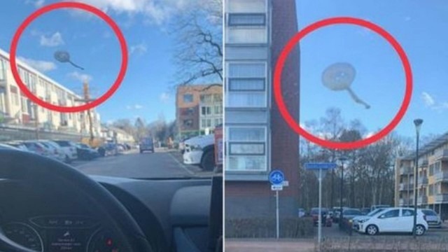 Policial alerta sobre ‘balão espião’ e descobre que era apenas cocô de pássaro