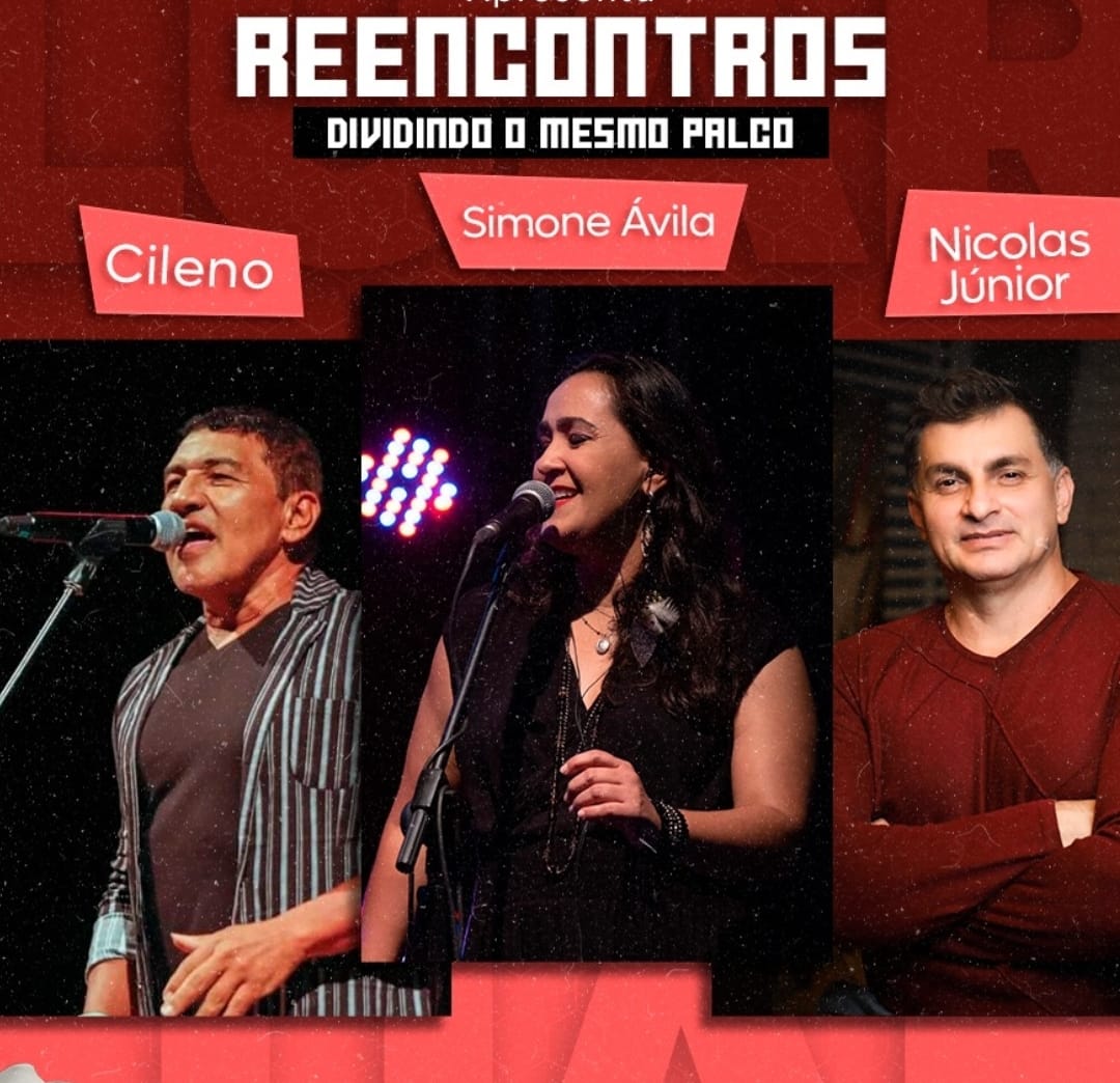 Cileno, Nicolas Jr e Simone Ávila comandam show Reencontros no Luar de Uaicurapá