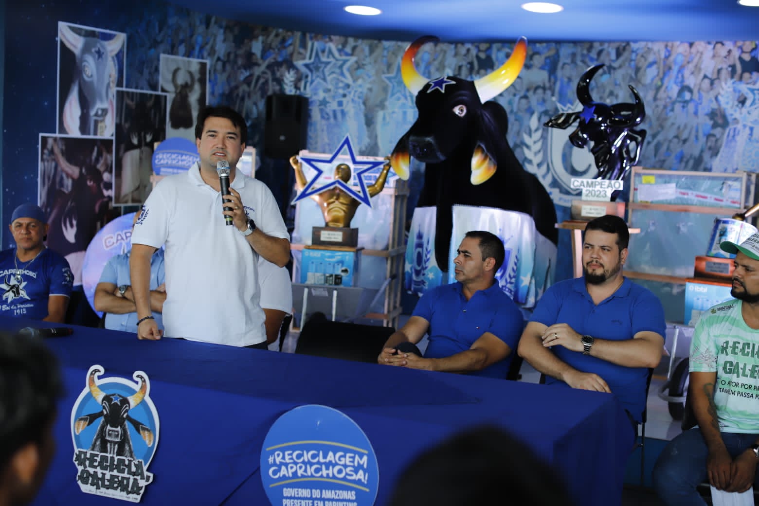 Boi Caprichoso recebe premiação de Bicampeão Sustentável do Festival de Parintins