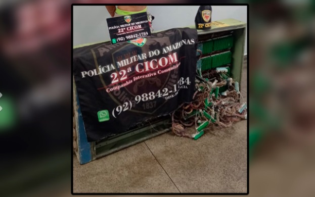 Foragido é preso ao tentar roubar cabos de telefonia em Manaus