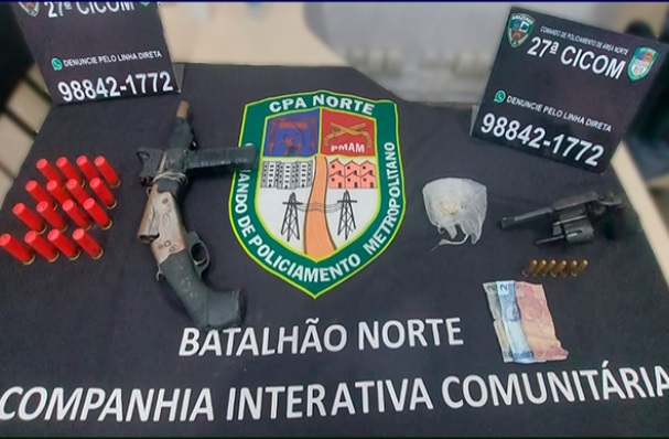 Homem é preso após ameaçar vizinhos com armas em Manaus