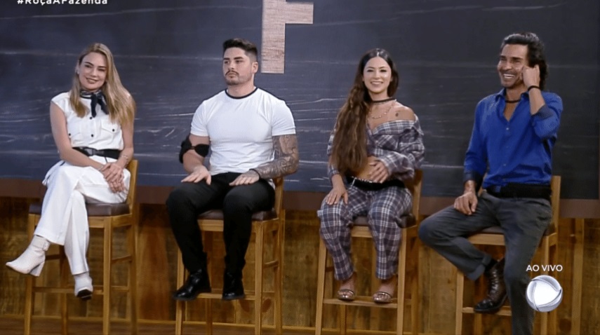A Fazenda: Sheherazade, Lucas, Nathalia e André disputam a primeira roça