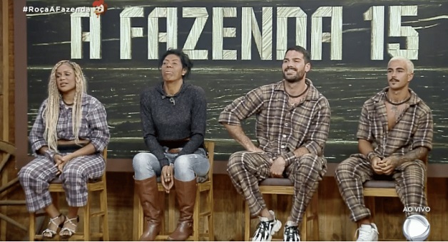 Cariúcha, Fu, Shay e Yuri estão na terceira roça em A Fazenda