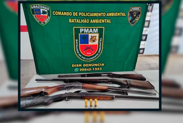 Suspeito foge e polícia apreende armas em casa na BR-319