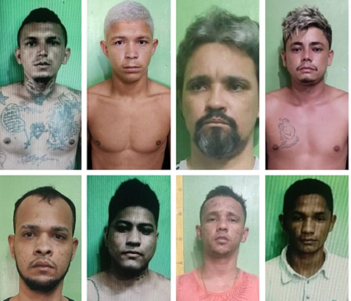 Polícia divulga imagens de 8 homens procurados por diversos crimes no Amazonas