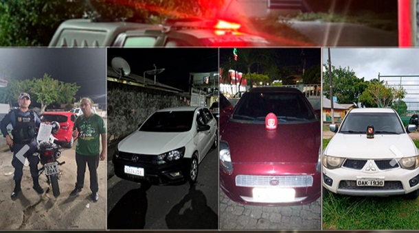 Polícia recupera quatro veículos roubados em Manaus