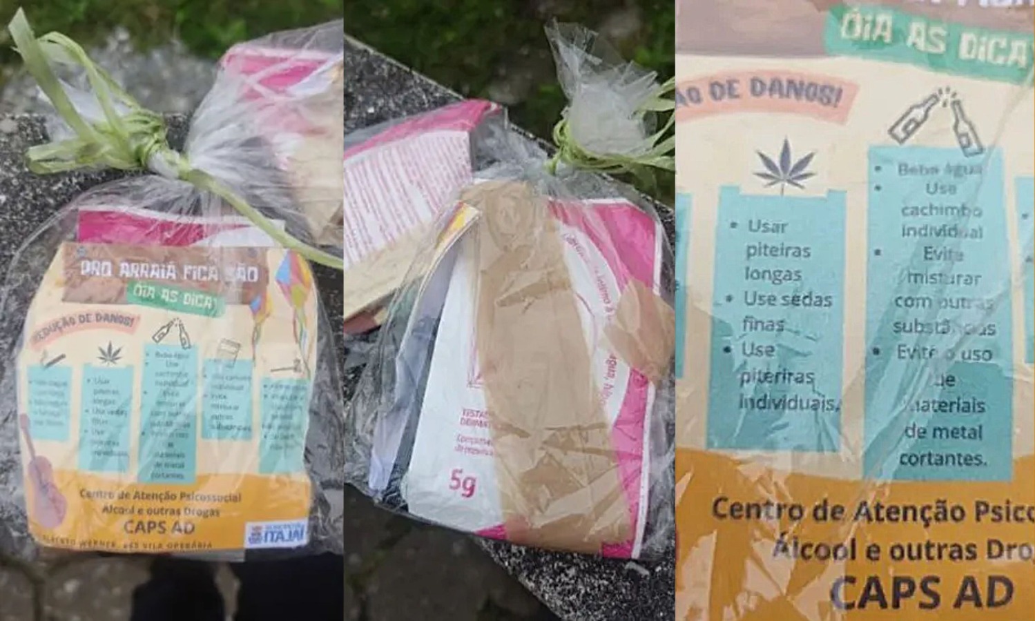 Prefeitura entrega seda para maconha e preservativos a usuários de drogas e ação viraliza