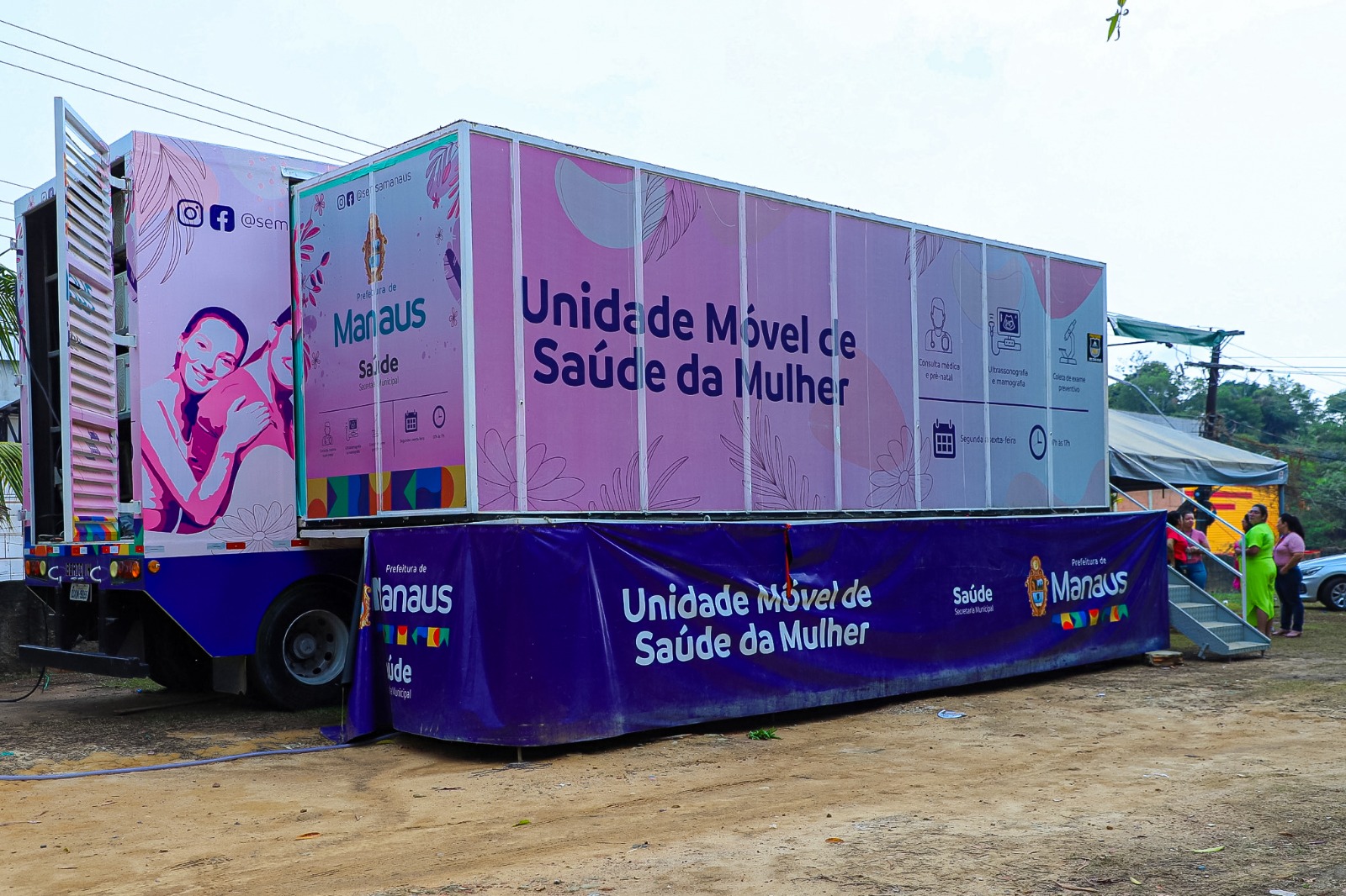Unidades Móveis de Saúde da Mulher atenderão até sexta em Manaus; saiba quais