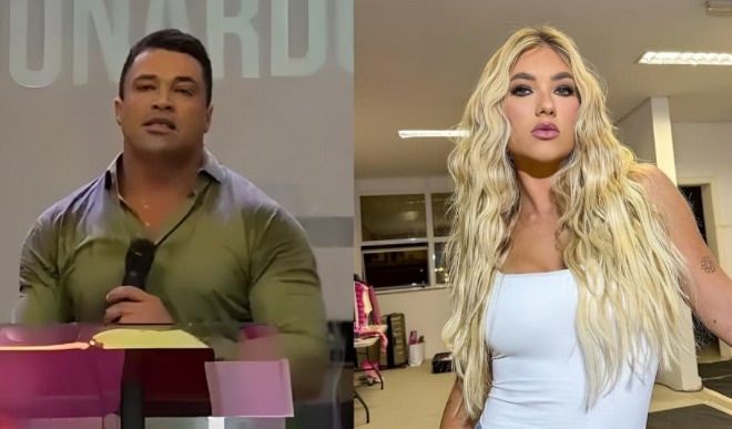 Pastor se exalta ao falar de Virginia Fonseca durante pregação e quebra púlpito 