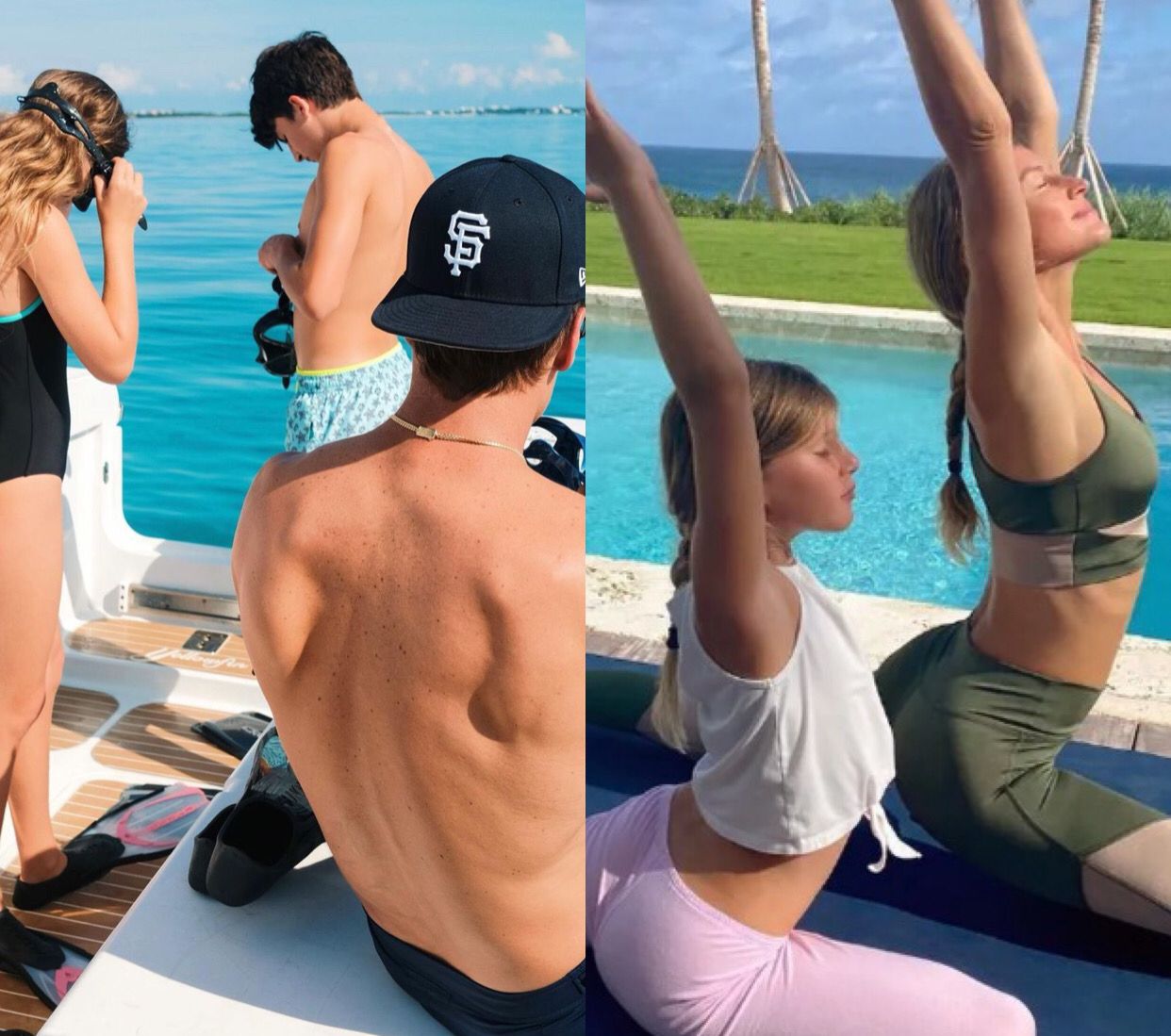 Gisele Bündchen e Tom Brady passam férias paradisíacas com os filhos após separação