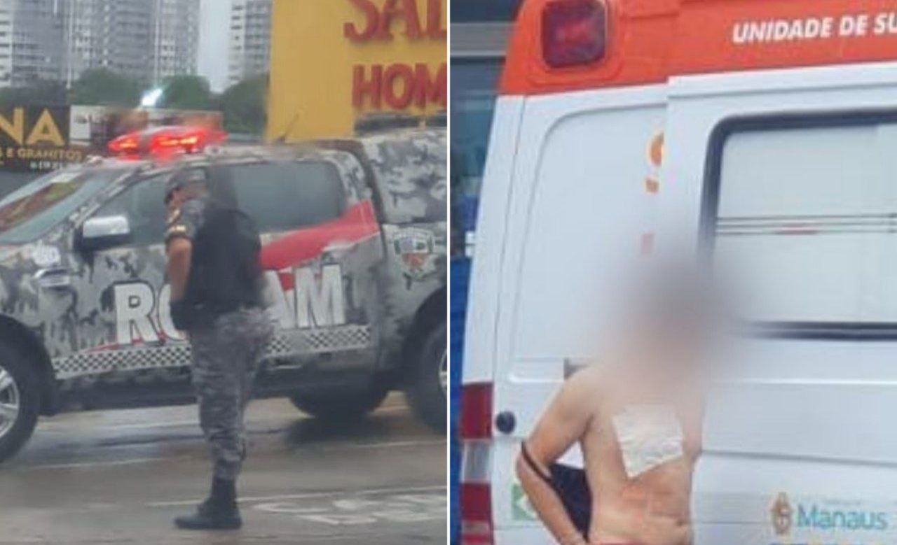 Carro com ouro é interceptado e homem é baleado durante perseguição em Manaus