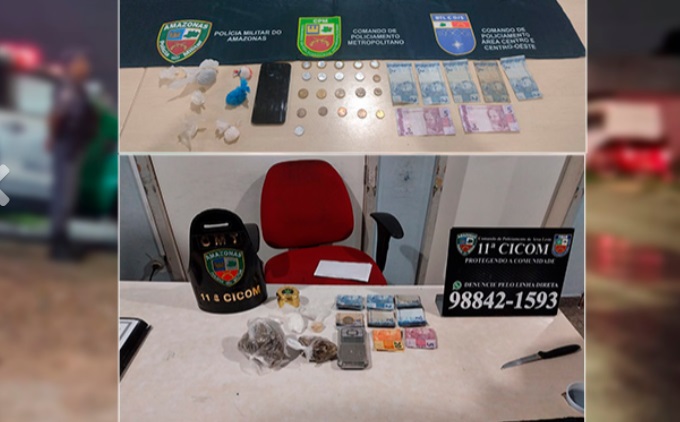 Homem é preso ao vender drogas em beco de Manaus