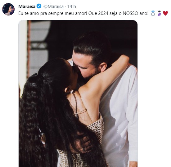 Maraisa levanta suspeita de gravidez ao se declarar para noivo 