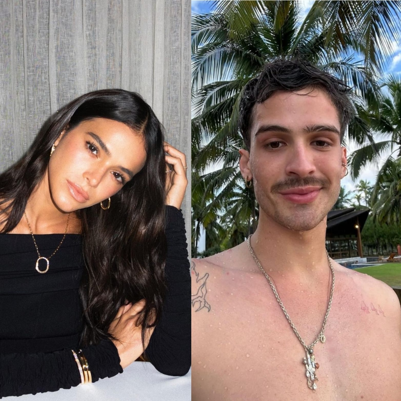 Bruna Marquezine é vista aos beijos com João Guilherme em Fernando de Noronha