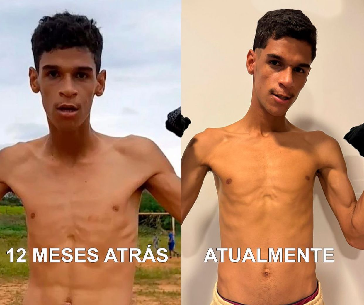 Luva de Pedreiro mostra antes e depois de corpo e vira piada: 'de grilo para gafanhoto'