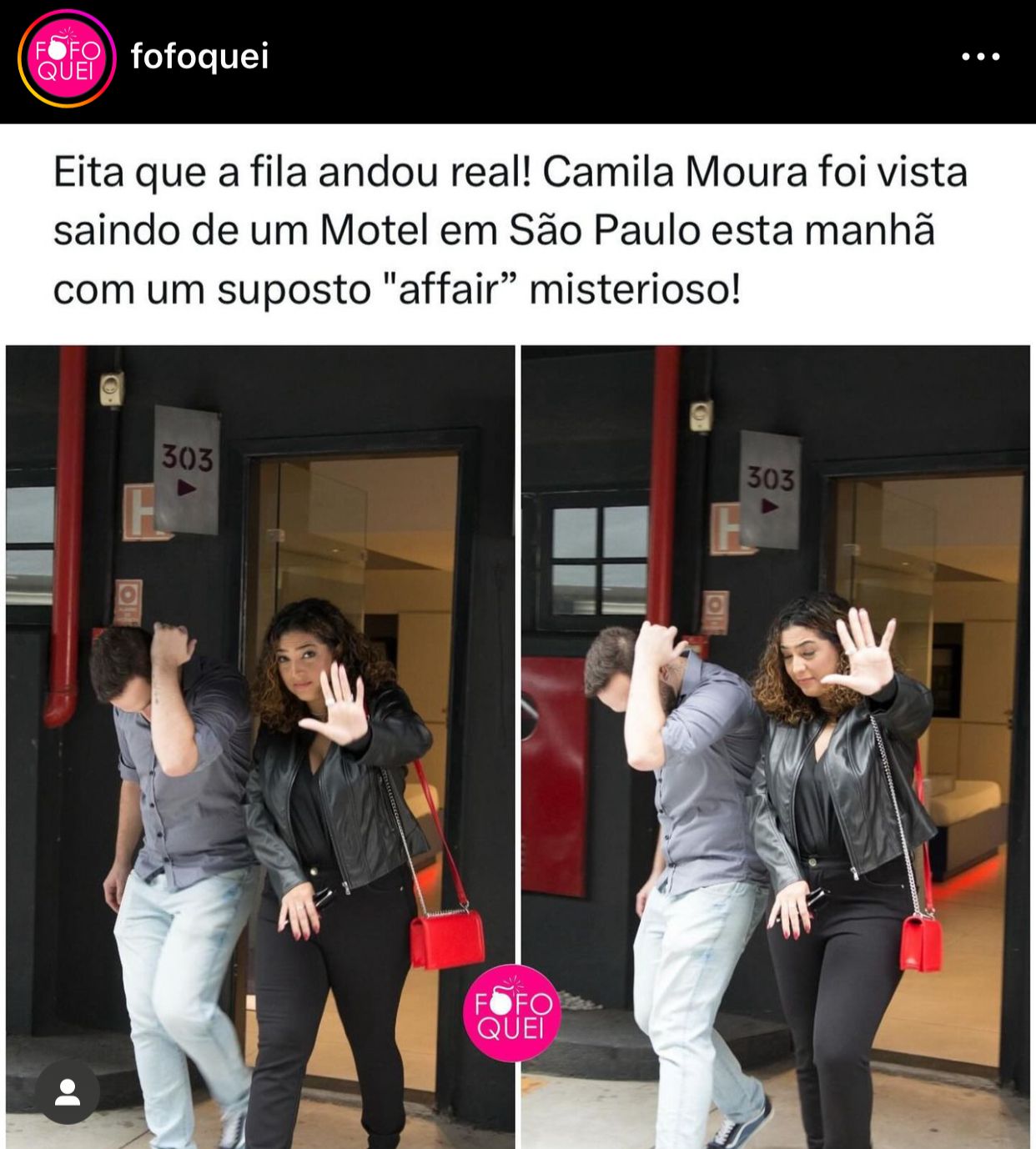Camila Moura, ex de Buda, é flagrada saindo de motel com homem misterioso