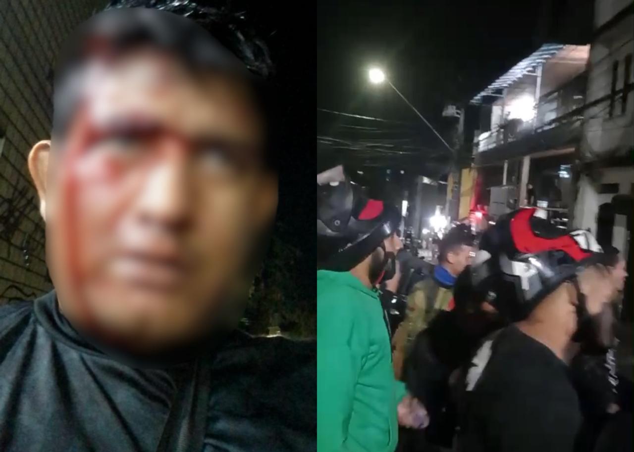 Motociclistas se vingam e espancam homem que agrediu motoboy no Centro