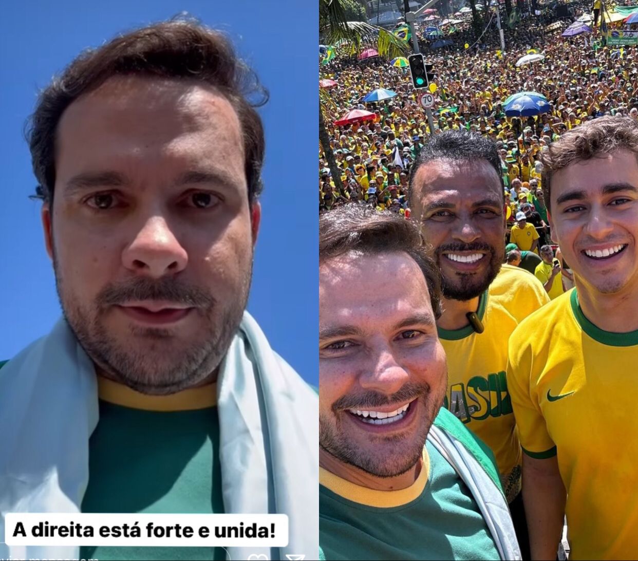 Políticos do Amazonas participam de ato em Copacabana com Bolsonaro