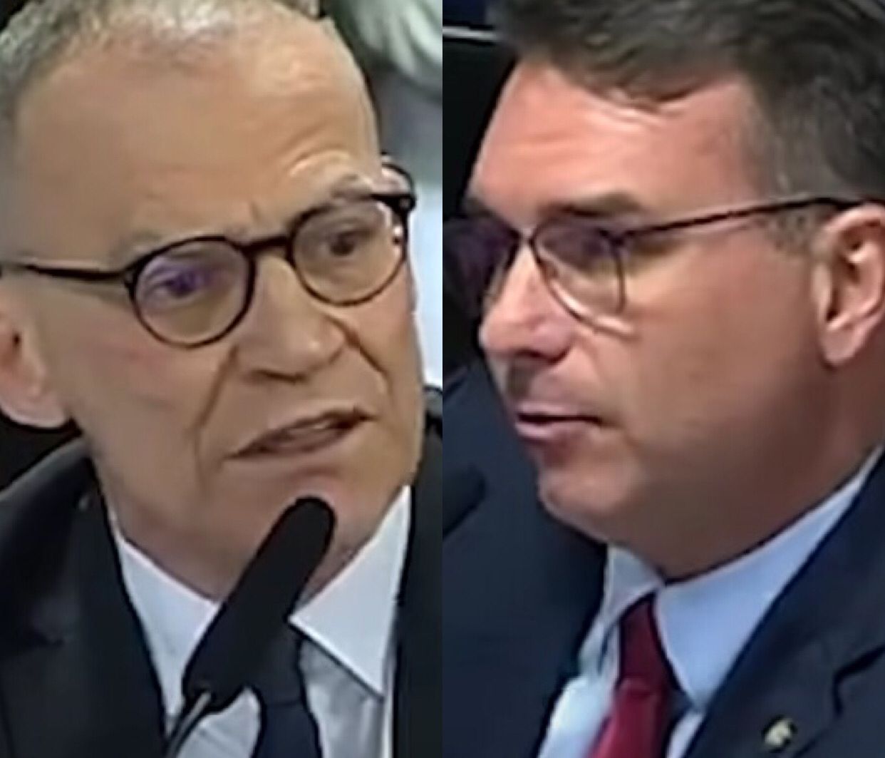 Flávio Bolsonaro e Contarato têm discussão acalorada após crítica a Anielle Franco