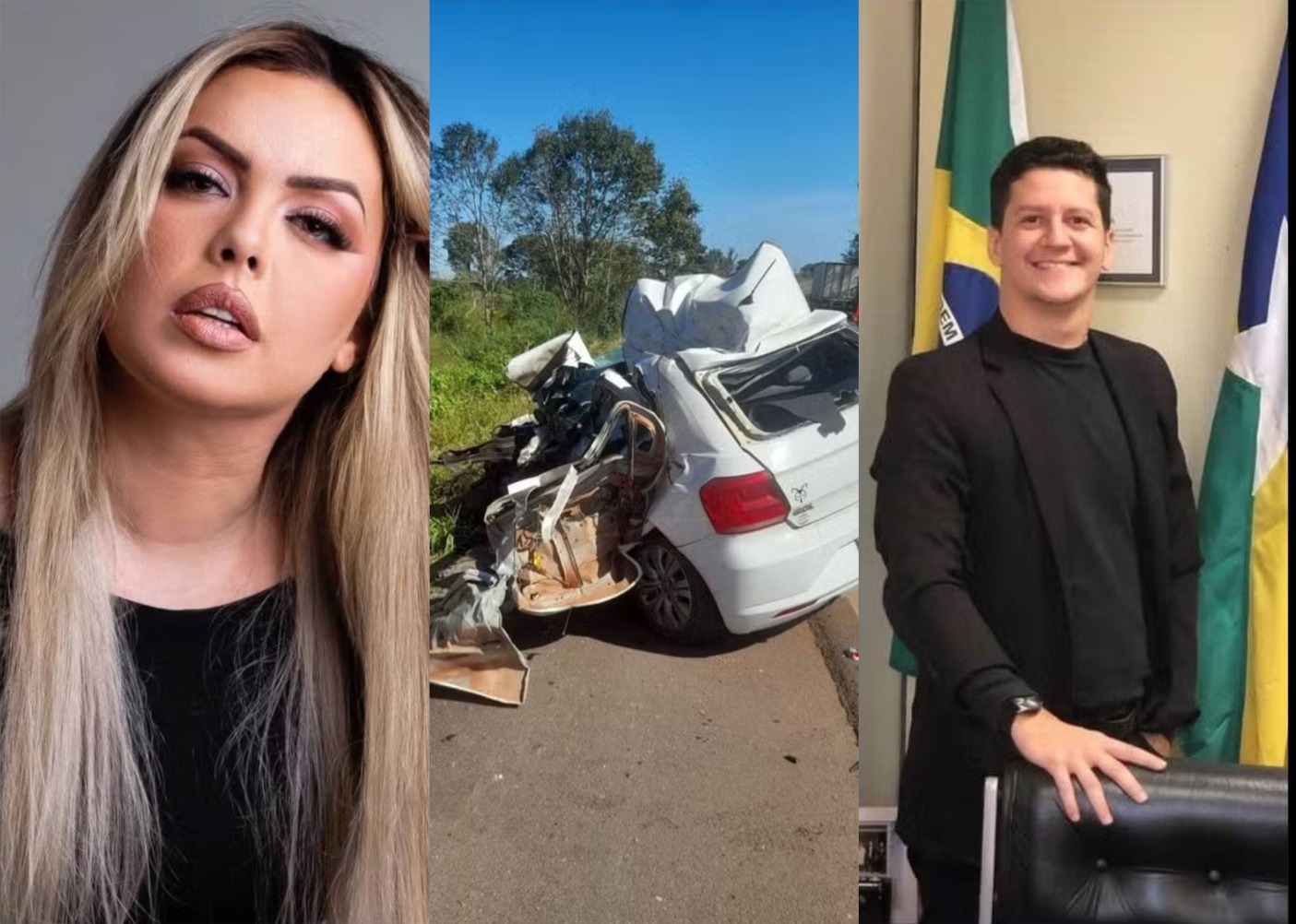 Cantora perdeu controle do carro e invadiu contramão antes de bater em carreta