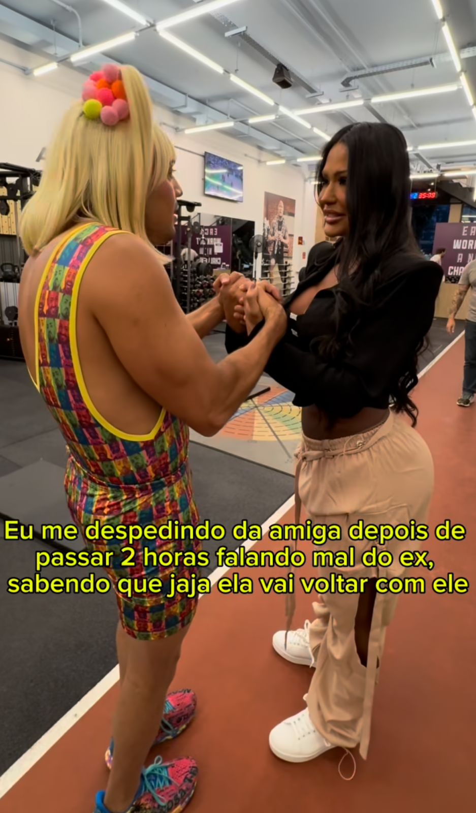 Gracyanne faz meme sobre reatar com Belo e fãs se empolgam: 'torcida é grande'