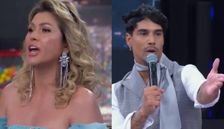 Lívia Andrade constrange ator casado com pergunta indiscreta no Dança dos Famosos