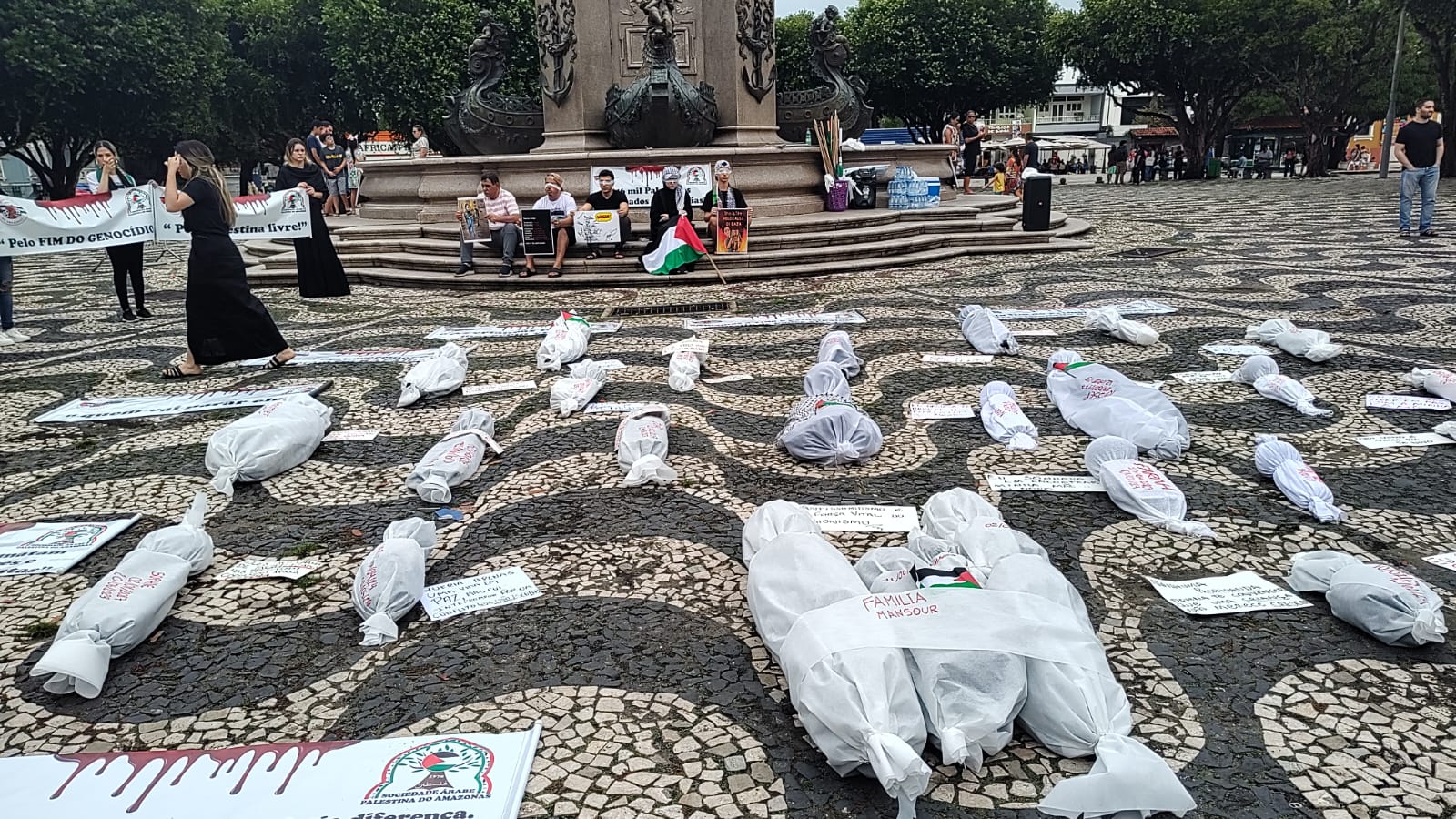 Grupo Árabe Palestino realiza manifestação em Manaus a favor da Faixa de Gaza