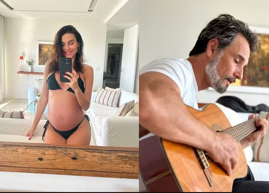 Grávida, Mel Fronckowiak se declara a Rodrigo Santoro em 'nova lua de mel': 'amor é uma arte'
