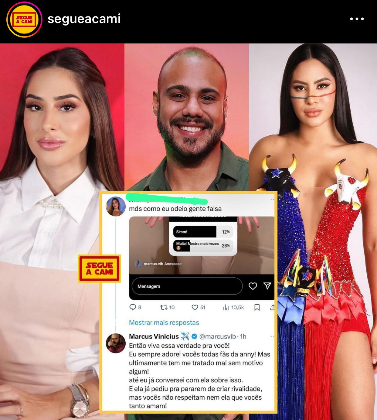 Fã de Deniziane critica Marcus por amizade com Isabelle; ex-BBB rebateu
