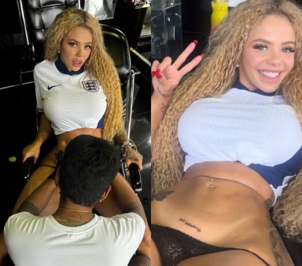 Musa do OnlyFans tatua nome de jogador na parte íntima e mostra resultado