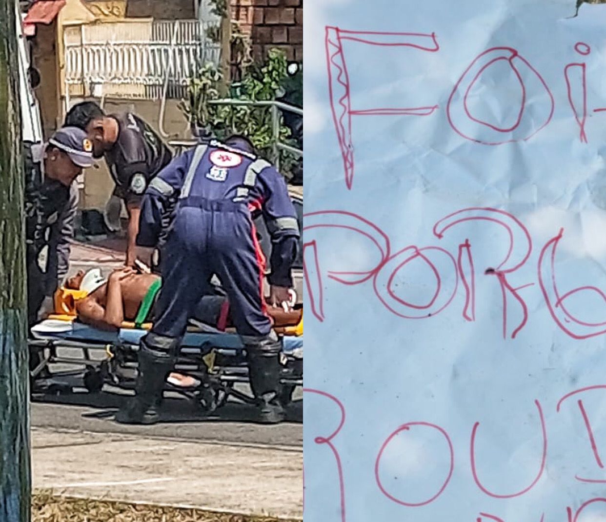 Integrantes de facção espancam homem e deixam bilhete em Manaus