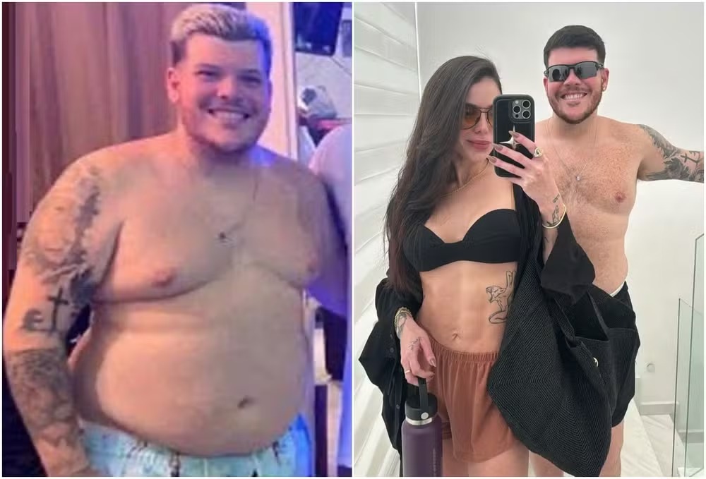 Ferrugem surge 33kg mais magro em foto com a esposa