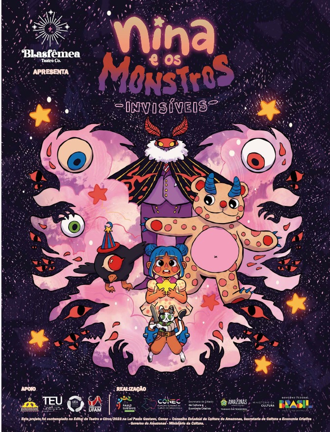 Espetáculo 'Nina e os Monstros Invisíveis' abre link para acesso gratuito em Manaus