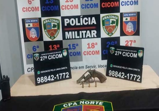 Homem é preso por ameaçar mulher com arma de fogo no Novo Aleixo