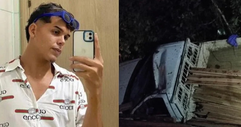 Caminhão carregado com madeiras que saiu do Amazonas tomba e esmaga jovem no Acre