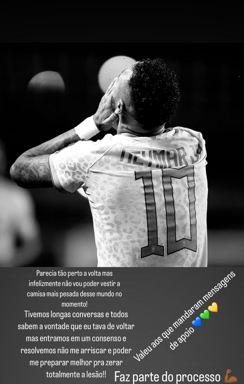 Neymar se pronuncia sobre corte da Seleção Brasileira em meio a polêmica de traição