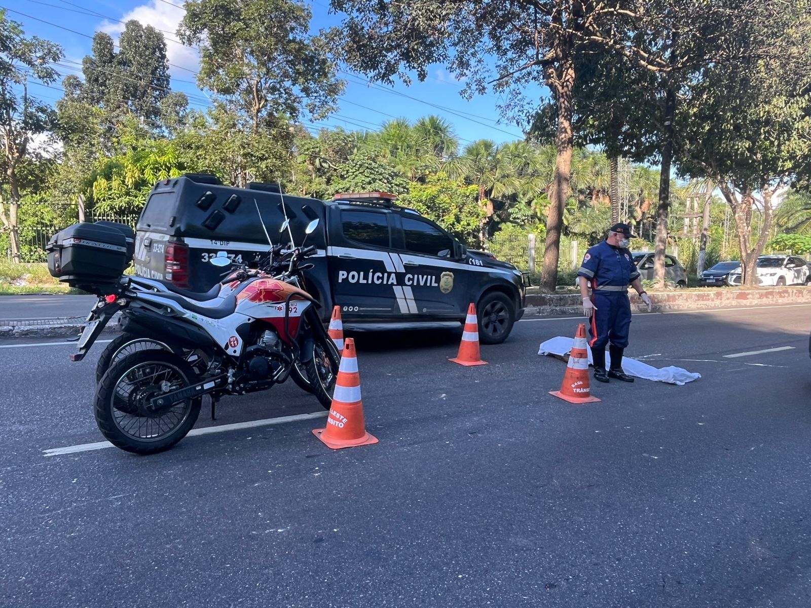 Pedestre morre atropelado na Avenida Rodrigo Otávio