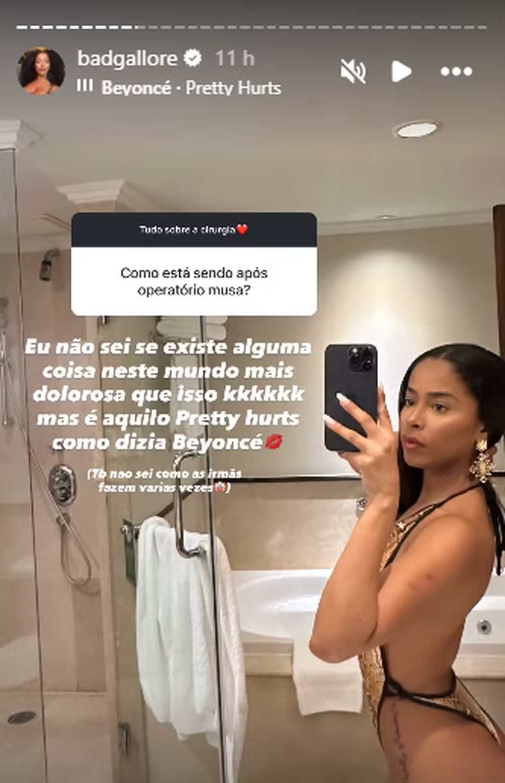 Lorena Maria relata fortes dores após combo de cirurgias plásticas