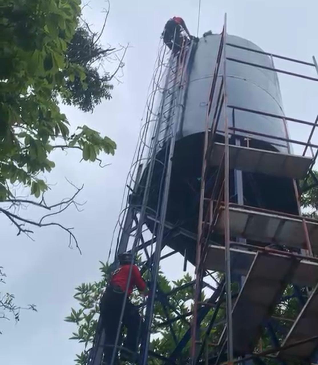 Pintores são resgatados de caixa d'água após intoxicação em Manaus