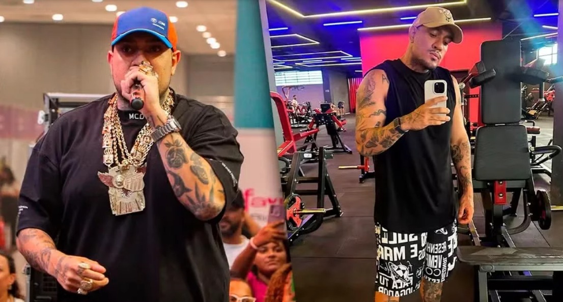 MC Binn mostra antes e depois de perder 50kg