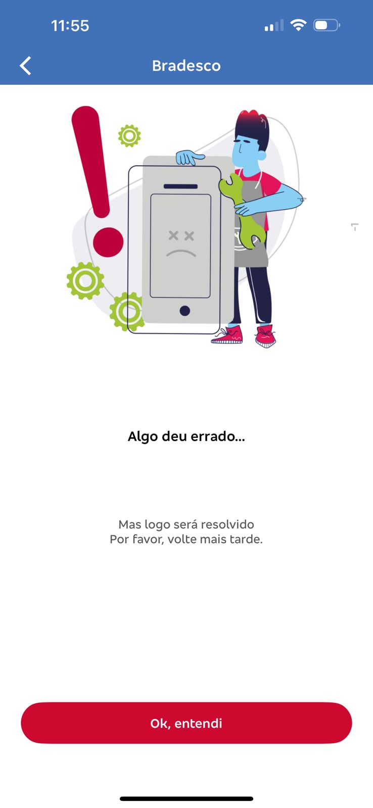 Aplicativo do Bradesco fica fora do ar nesta sexta