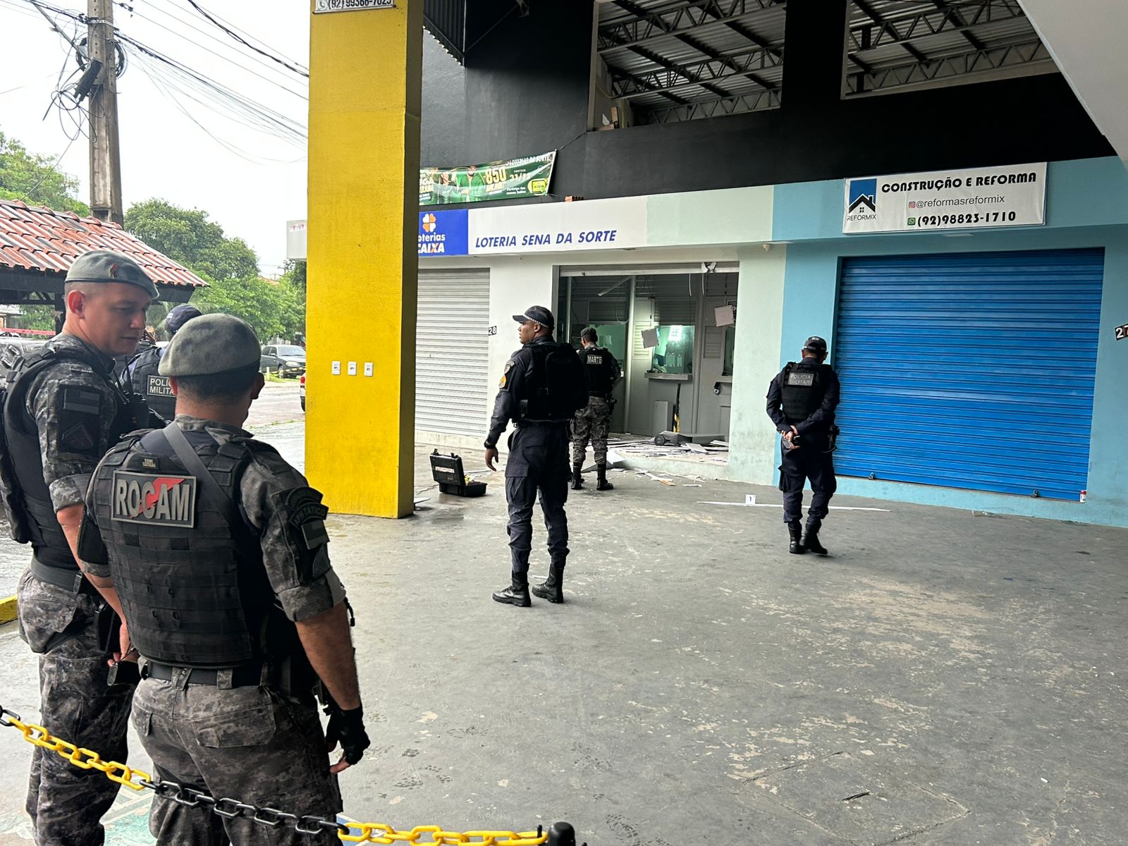 Assaltantes explodem casa lotérica na Avenida Passarinho