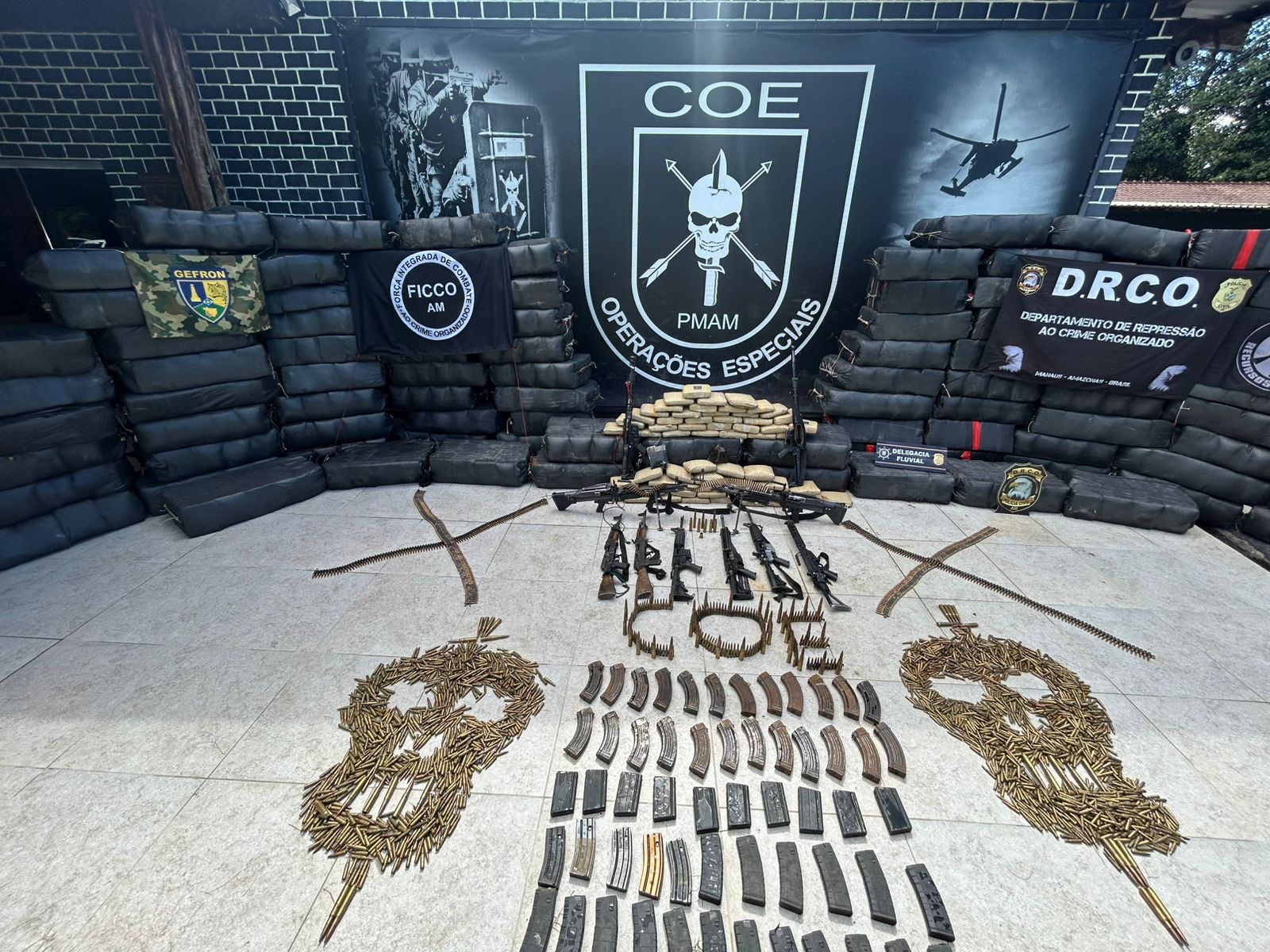 Criminosos usavam metralhadoras de derrubar helicópteros para escoltar droga no Amazonas