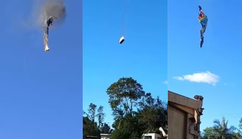 Três pessoas não pularam e morreram abraçadas, diz delegado sobre acidente com balão em SC