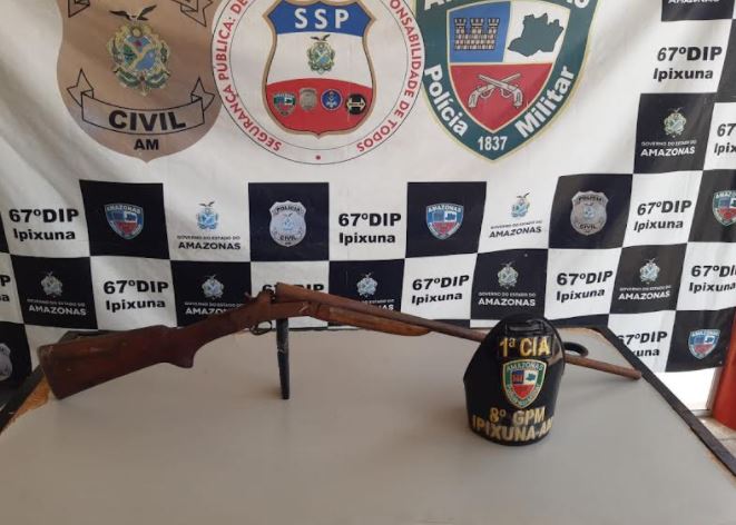 Polícia apreende arma de criminoso que ameaçava vizinhos no Amazonas