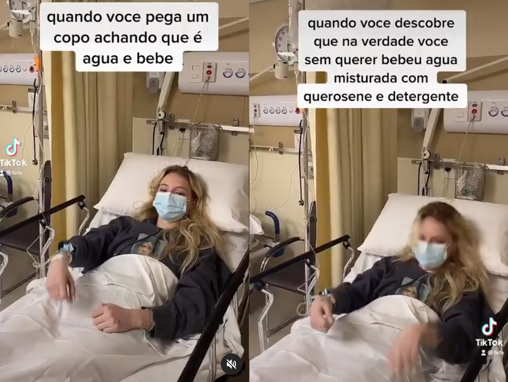 Influenciadora Fefe é hospitalizada após beber querosene com detergente 