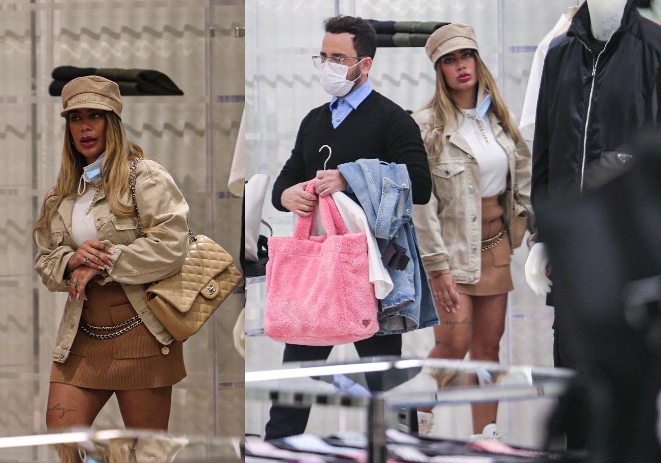 Sem máscara, irmã de Neymar ostenta em shopping cercada de seguranças