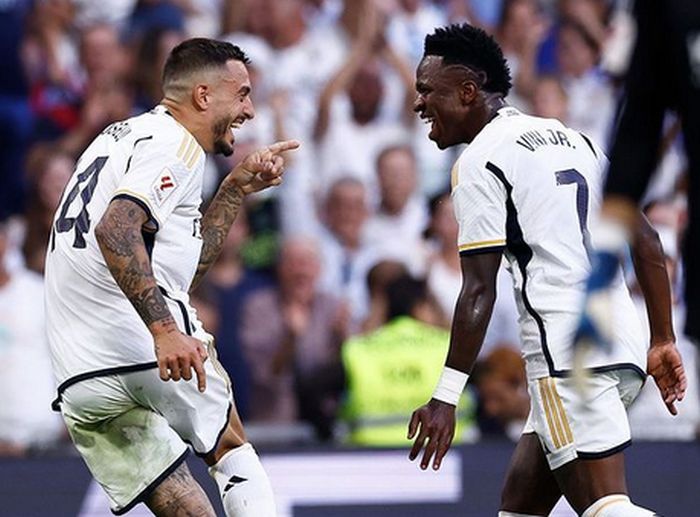 Real Madrid goleia Osasuna por 4 a 0 com golaço de Vini Jr pela La Liga