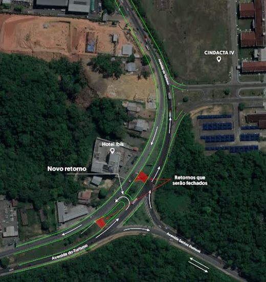 Avenida do Turismo ganha novos retornos