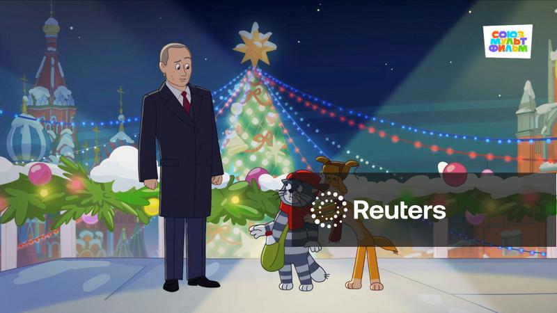 Putin encontra gato e cachorro falantes em popular desenho animado russo